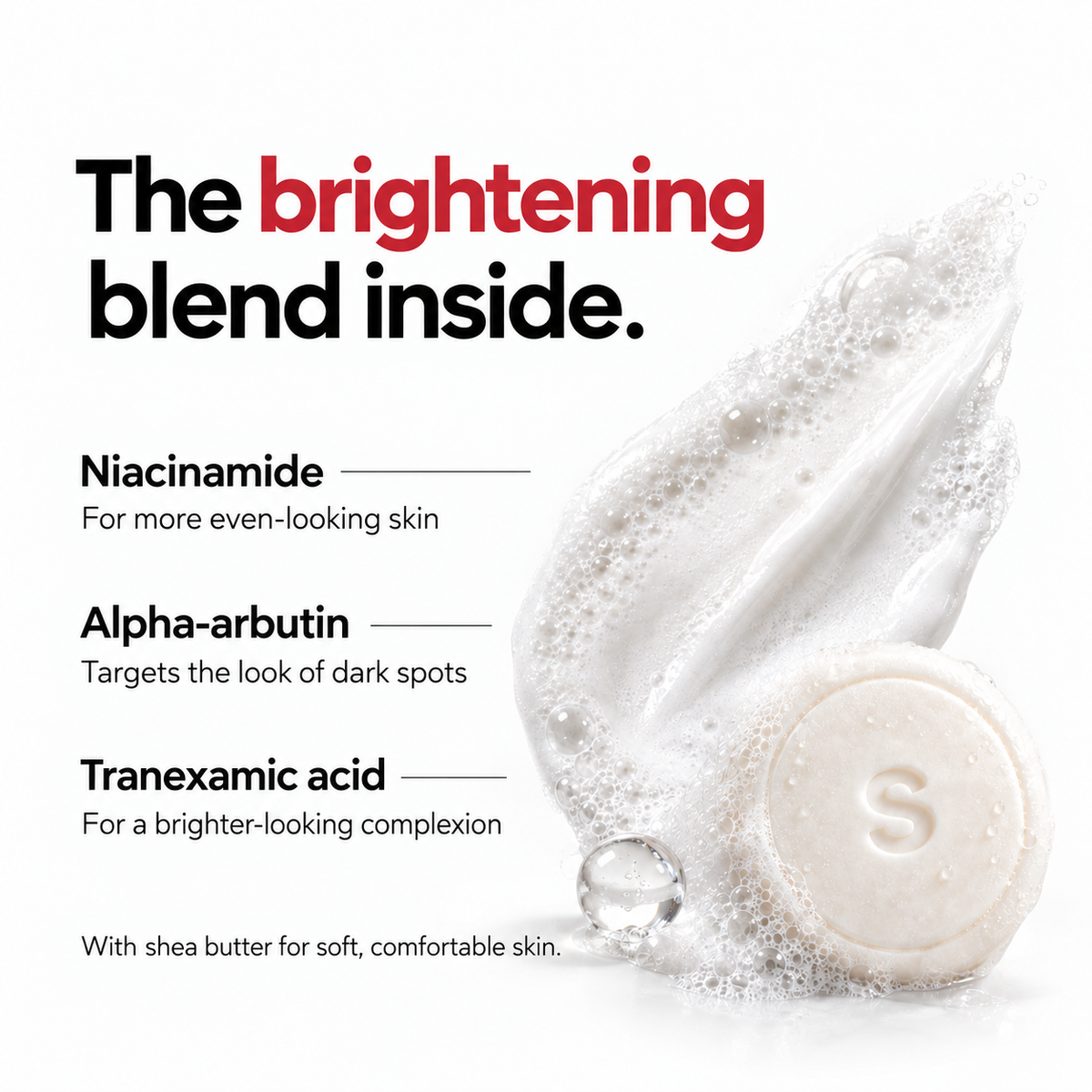 Niacinamide, alpha-arbutin and tranexamic acid benefits