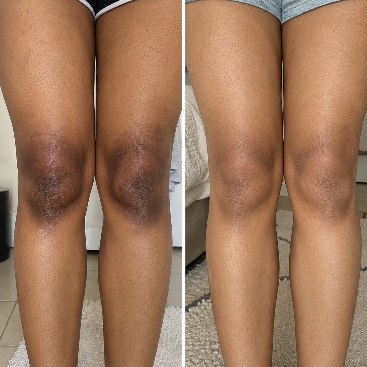 Before and after knees