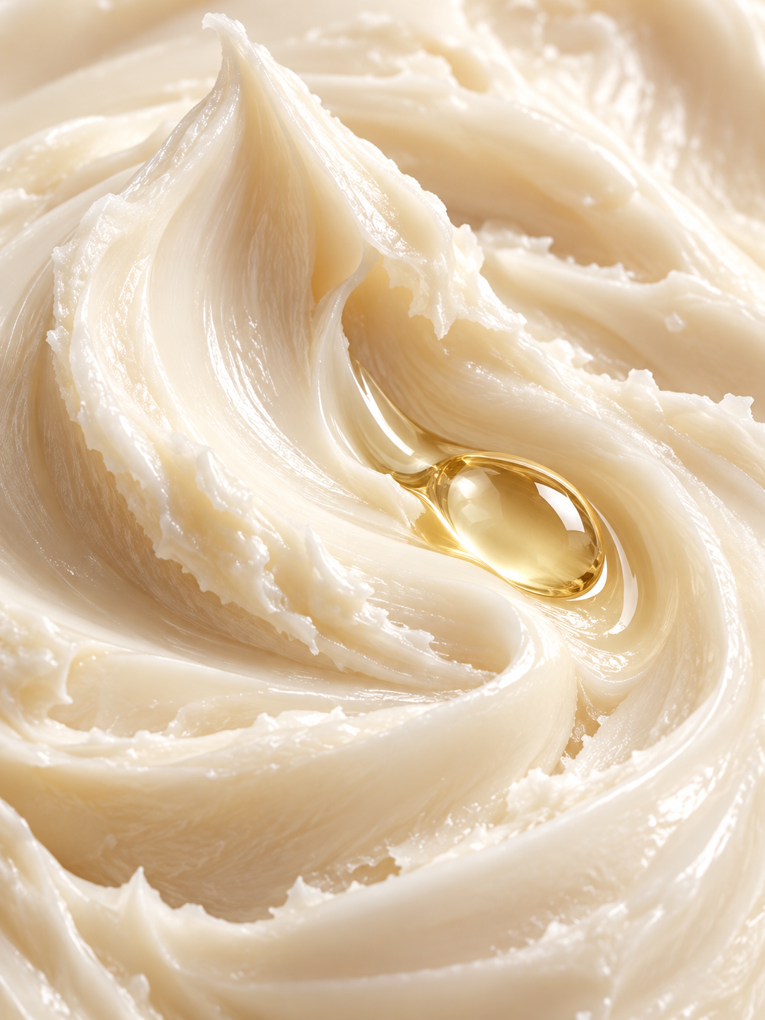 Shea Butter + Plant Oils — ingredient texture illustration